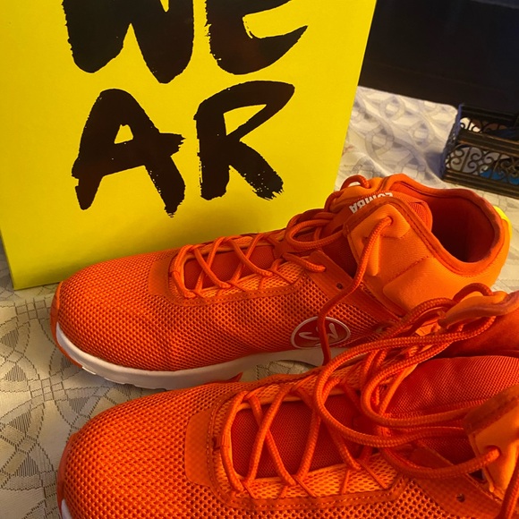Unisex Zumba Fitness sneakers, NEW, used once, orange neon, size 10 - Picture 5 of 6